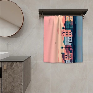 Custom image Jacquard Woven Soft Cotton <b>Washcloths</b> for Home Hand <b>Face</b> Bathroom Use Compressed Plain Striped Checkered Roll Child-friendly - Product Image 1