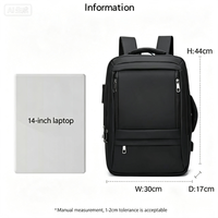 Mochila Oxford para ordenador portátil para hombre, mochila de viaje de negocios de gran capacidad de 15,6 pulgadas, mochila de oficina con múltiples bolsillos resistente al agua para hombre