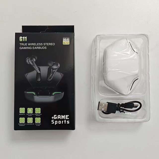 2025 New Hot Sale Wholesale G11 TWS Gaming Headphones Low Latency Noise Cancelling Waterproof LED Wireless Earbuds Audifonos