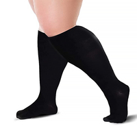 Chaussettes de Compression à mollet larges pour femmes et hommes, chaussettes de sport grande taille, Circulation 20-30mmhg, soutien aux genoux, 4-7XL
