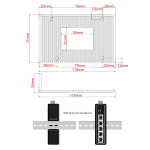 YINUO-LINK YN-SG105P công nghiệp 5-Port PoE mạng chuyển đổi 10/100/1000Mbps điện qua <span class=keywords><strong>Ethernet</strong></span> với 10Gbps Công suất - Product Image 3