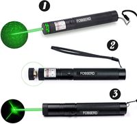 Pointeur laser classique en métal 303 à succès avec lumières vertes, rouges et bleues pour chats