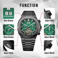 Montre mécanique automatique pour homme, nouvelle conception tendance, bracelet en acier inoxydable, alliage analogique