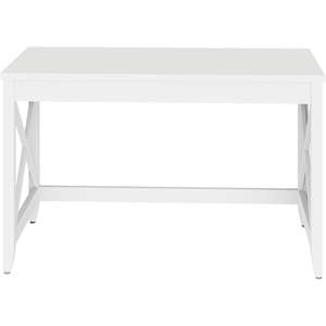 Alera Farmhouse Writing <b>Desk</b> 47.24" X 23.62" X 29.53" Workspace Computer <b>Desk</b> in White - Product Image 5