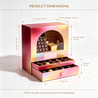 Boîte cadeau en papier à double couche personnalisée pour l'emballage de chocolats