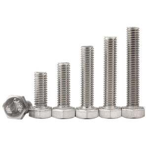 เครื่องมือฮาร์ดแวร์ DIN933 SS304 A2-80 M6 M8 M10 M12 M16สแตนเลสสลักเกลียวหกเหลี่ยมและถั่วฟรีตัวอย่างจากจีน - Product Image 3