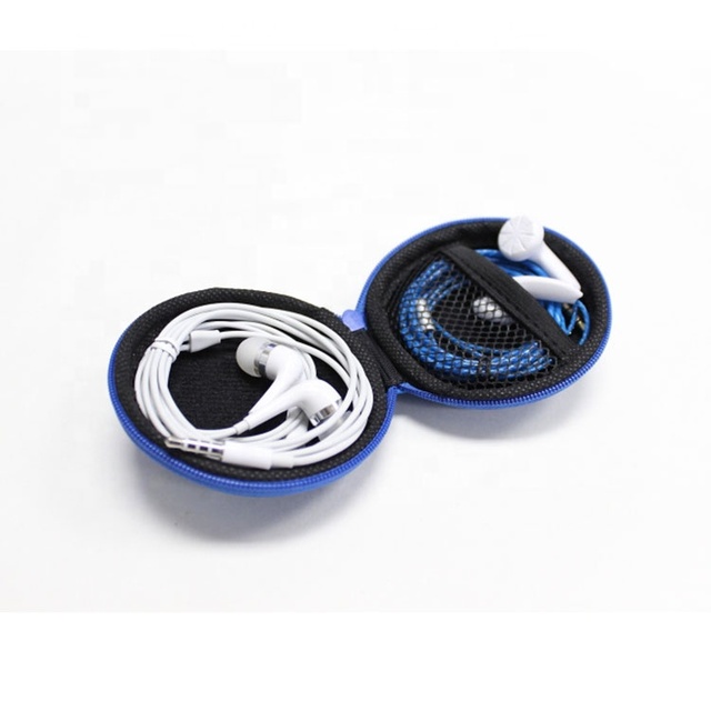 Custom Portable Earbud Earphone Carrying Case Hard MP3 Player EVA Headphone Case with Waterproof Zipper Bag
