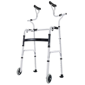 Andador plegable portátil de dos ruedas para ayudar A los discapacitados y ancianos A caminar - Product Image 4