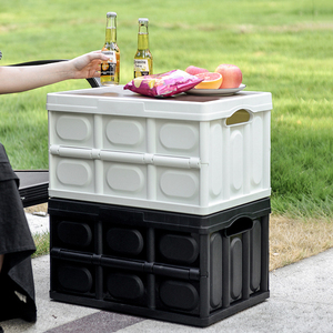 Folding Storage Boxes Outdoor Wooden Cover Collapsible Car Clothes Foldable Plastic Other Organizer Bins & Camping Storage Boxes