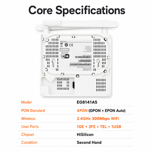 Módem de Fibra Óptica Usado EG8141A5 Huawei 1GE XPON ONT Router 2.4G 300Mbps Fibra Hogar GPON XPON ONU Módem ONT Router para FTTH - Product Image 2