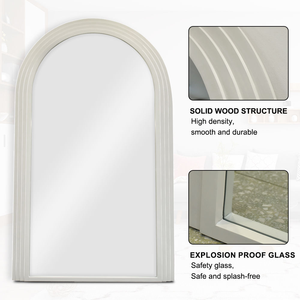 <span class=keywords><strong>Grand</strong></span> <span class=keywords><strong>miroir</strong></span> de dressing pleine longueur encadré <span class=keywords><strong>en</strong></span> <span class=keywords><strong>bois</strong></span> <span class=keywords><strong>massif</strong></span>, <span class=keywords><strong>en</strong></span> forme d'arche, pour salon, utilisation murale décorative - Product Image 6