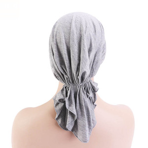 Style ethnique Musulman <span class=keywords><strong>Bambou</strong></span> Coton <span class=keywords><strong>Chimio</strong></span> Chapeaux Hijab <span class=keywords><strong>Bonnet</strong></span> Turban Chapeau Chapeaux Foulard Stretch Tête Wrap Cancer Bandanas Chapeaux - Product Image 4