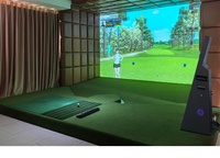 Prix du système de simulateur de golf intérieur PGM MNQ002 3D Aides à la formation pour le golf intérieur Simulateur de golf à écran professionnel pour la maison