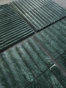 Sh đá tùy chỉnh đá cẩm thạch tự nhiên khảm trang trí nền Guatemala màu xanh lá cây bằng tia nước hồ bơi đá cẩm thạch thiết kế gạch khảm - Product Image 2