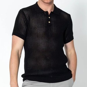 Pullover da uomo personalizzato in cotone Anti-Pilling punta maglia da estate per Polo con bottone ODM <span class=keywords><strong>Su</strong></span> - Product Image 1