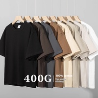 Kaos Pria 300gsm 100% Katun Berat, Sablon, Lengan Pendek, O-Neck, Longgar, Polos, Kasual, Streetwear, Bernapas