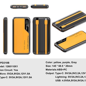 Personalizable High-Capacity USB <b>C</b> Powerbank Phone 10000mah-30000mah Fast <b>Charging</b> LI-Polymer Battery Power Bank with Cables - Product Image 2