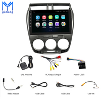 Autoradio Android 10 pour Honda City 2007 2008 2009 2010 2011 2012 2013 Navigation GPS CarPlay TV numérique Caméra DVR Stéréo