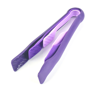 3 unids/<span class=keywords><strong>set</strong></span> de pinzas para alimentos resistentes al calor, pinzas para alimentos de silicona duraderas de plástico, pinzas para alimentos de cocina convenientes para ensalada de barbacoa - Product Image 4
