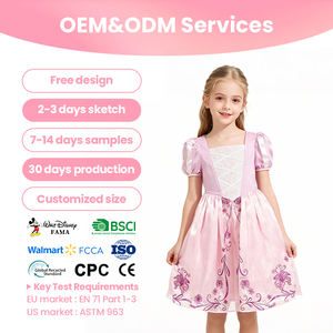 Disfraz de Princesa Rapunzel de Película para Niñas en Oferta, Vestido de Algodón para Fiesta y Celebración de Navidad, Inspirado en 'Enredados' de Disney - Product Image 1