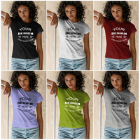 Vente en gros de t-shirts pour femmes en coton et élasthanne à manches courtes, col rond et col en V, de haute qualité, avec étiquette privée