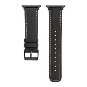 Bracelet en cuir de luxe véritable RYB pour Apple Watch Series 7 8 9, bracelet en cuir vintage fait main pour Apple Watch