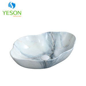 Lavabo marroquí hecho a mano, recipiente de cerámica para pedicura, mesa portátil, fregadero moderno de arte elegante para escurridor de Hotel para lavandería de mármol - Product Image 4