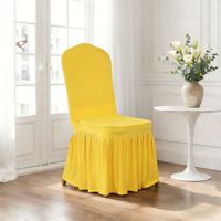 Housses de chaise de salle à manger Laiyue – Lot de housses élastiques en spandex, unies, lavables, pour banquet/mariage/usage général (8 po de diamètre x)