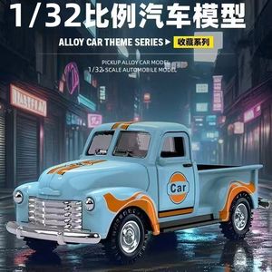 Hot Sell Vintage Ford pick-up 1:32 auto pressofuse simulazione di auto in lega modello di auto da <span class=keywords><strong>collezione</strong></span> in metallo Pullback giocattolo - Product Image 3