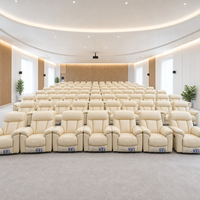Canapé de cinéma électrique en cuir avec mousse à mémoire de forme, design pliable, mobilier de théâtre moderne, utilisation scolaire et commerciale, fauteuil de cinéma maison