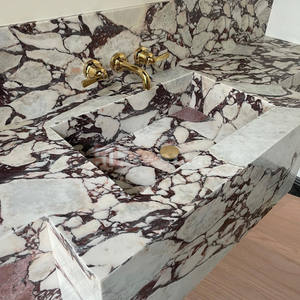 อ่างล้างหน้าในห้องน้ำหินอ่อนแข็งอ่างล้างหน้าในห้องน้ำดีไซน์ทันสมัย - Product Image 3