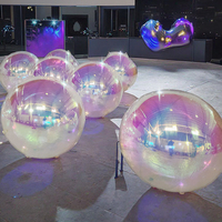 Ballons publicitaires gonflables en PVC effet miroir métallisé, décorations de Noël, ballons de fête géants irisés, imperméables, faciles à installer