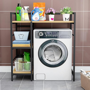 Estante de Almacenamiento Retráctil para Lavadora, Estante de Almacenamiento para Baño de 2 Niveles, Ahorro de Espacio y Estable, Estante de Almacenamiento Multifuncional - Product Image 1