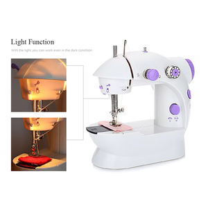 Mini máquinas de coser domésticas eléctricas portátiles Overlock máquina de coser de mano accesorios hogar para niños tela - Product Image 6
