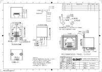 GLGNET Liefert Alle Arten von Spritzguss-Netzwerkmodulen, Einzelport-Ethernet-Modularbuchsen RJ45 RJ11 mit LED