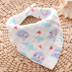 8 couches 100% coton biologique Bandana bavoirs doux et absorbant Triangle pour garçons et filles Écharpe carrée et mouchoirs - Product Image 5