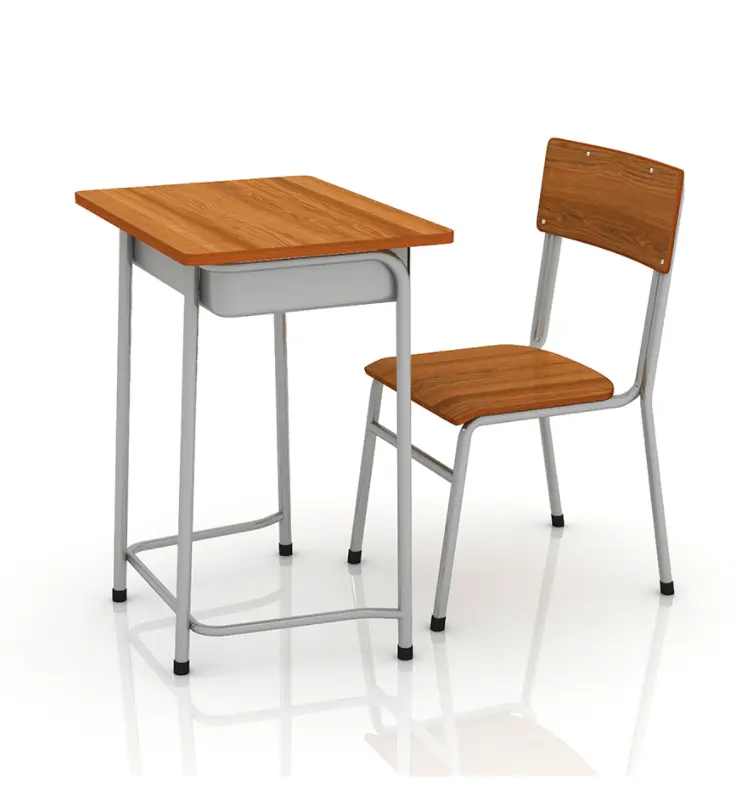 Table d'écriture pour salle de classe, chaise simple avec tiroirs de livres, pour meubles d'étudiants, bon marché