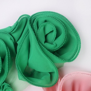 Corsage de encaje floral de chifón de lujo ecológico de Bozhou con rosas 3D de malla <span class=keywords><strong>para</strong></span> <span class=keywords><strong>vestido</strong></span> de novia - Product Image 1