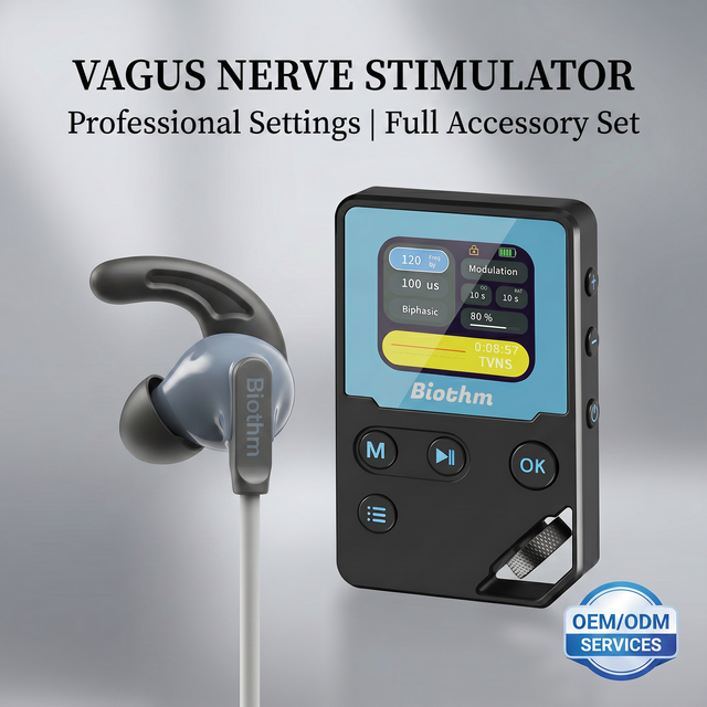 Biothm VNTune Pro USB Rechargeable TVNS CES TNS Ear Clip Sleep Aid Stress Relief Device for Neck Massager Vagus Nerve