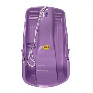 Toboggan en plastique HDPE durable de grande taille pour enfants et adultes, <span class=keywords><strong>luge</strong></span> de neige pliable avec corde et frein - Product Image 3