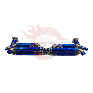 ท่อไอเสีย Vortex Titanium Burnt Blue ประสิทธิภาพสูงสำหรับ Porsche 911 991.2 Turbo S ปี 2016-2024 รุ่น Racing Pipe - Product Image 3