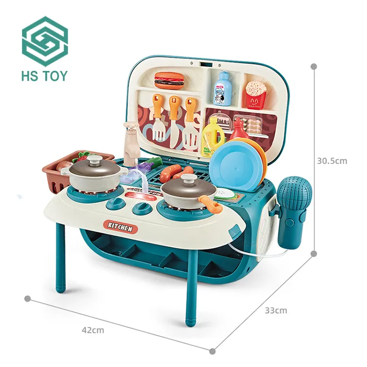 HS 2 In 1 Recorder Kocht isch Stereo Kleinkind Elektrische Simulation Pretend Kitchen Play Set Supermarkt Spielzeug