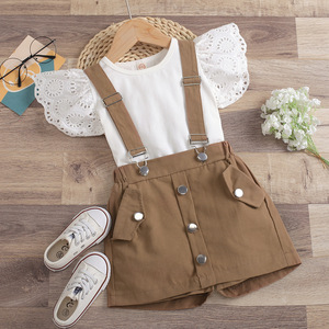 Conjuntos de Ropa de Verano para Niñas Pequeñas de Algodón de Alta Calidad 2022, Lindos Overoles para Bebés, Ropa para Niñas - Product Image 6