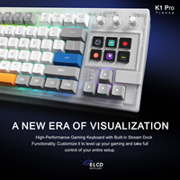 Teclado Mecánico Programable Personalizado, 87 Teclas Intercambiables en Caliente, Retroiluminación RGB, Cableado, para Windows y Mac de Escritorio