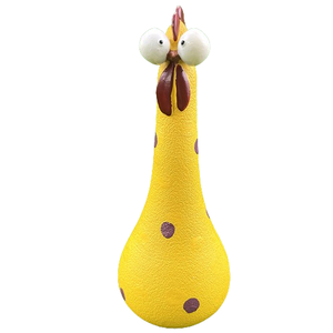 Estatua <span class=keywords><strong>de</strong></span> <span class=keywords><strong>gallo</strong></span> <span class=keywords><strong>de</strong></span> resina, cuello largo, ojo grande, adorno <span class=keywords><strong>de</strong></span> pollo, estilo <span class=keywords><strong>de</strong></span> arte popular para la decoración del patio del hogar y el jardín - Product Image 1
