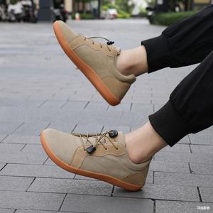 Китайская компания дышащая парусиновая Спортивная тренировочная обувь с широким носком на плоской резиновой подошве Zapatos Hombre кроссовки босиком обувь - Product Image 5