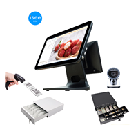 Système de point de vente (PDV) Windows avec écran tactile simple/double de 15,1/15,6 pouces, caisse enregistreuse, processeur Intel 2,0 GHz, NFC/Wi-Fi 6, Bluetooth 5.2, 1024x768