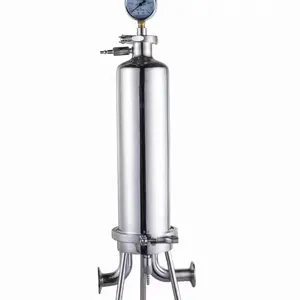 SS 304 316L 10 20 inch filter housing stainless steel small coconut oil filter machine in soap daily necessities in dustry