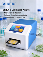 Lecteur de microplaques VIKERI ELISA 96 puits pour laboratoire, absorption en laboratoire, personnalisation OEM, garantie 1 an