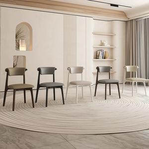 Silla de Comedor Nórdica de Madera Maciza Tapizada, Estilo Minimalista Moderno para el Hogar, Silla de Comedor para Adultos, Uso en Sala de Estar - Product Image 4